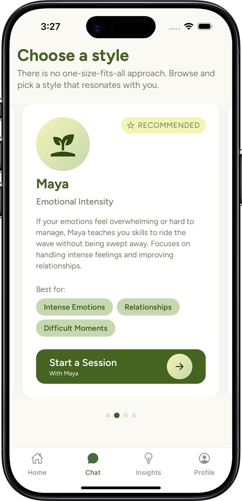 iPhone choose therapist
